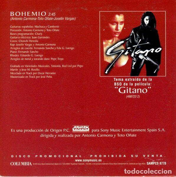 CDs de m&uacute;sica: Antonio Carmona &ndash; Gitano (CD, Columbia SAMPCS 8778) - Foto 2