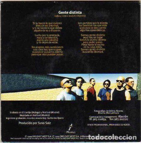 CDs de m&uacute;sica: Celtas Cortos &ndash; Gente Distinta (CD, DRO PR01643) - Foto 2