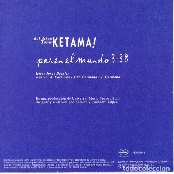 CDs de m&uacute;sica: Ketama &ndash; Paren El Mundo (CD, Mercury KETAMA 3) - Foto 2