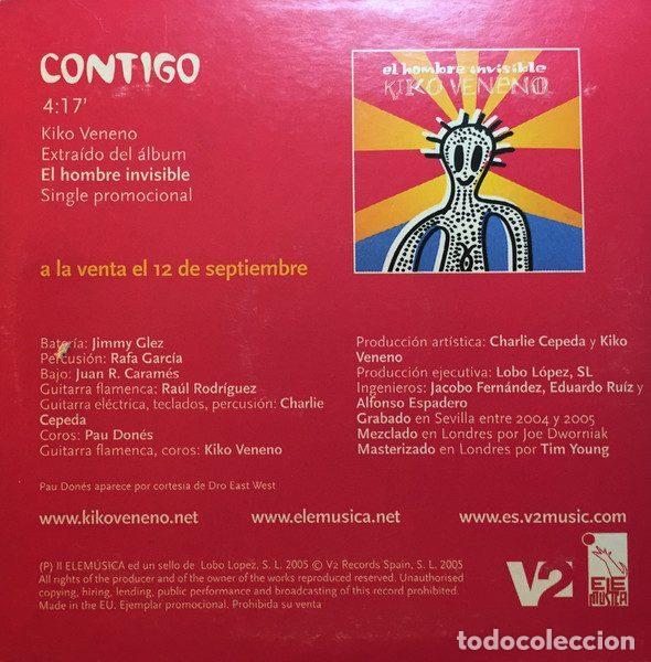 CDs de m&uacute;sica: Kiko Veneno &ndash; Contigo (CD, Elem&uacute;sica V2) - Foto 3