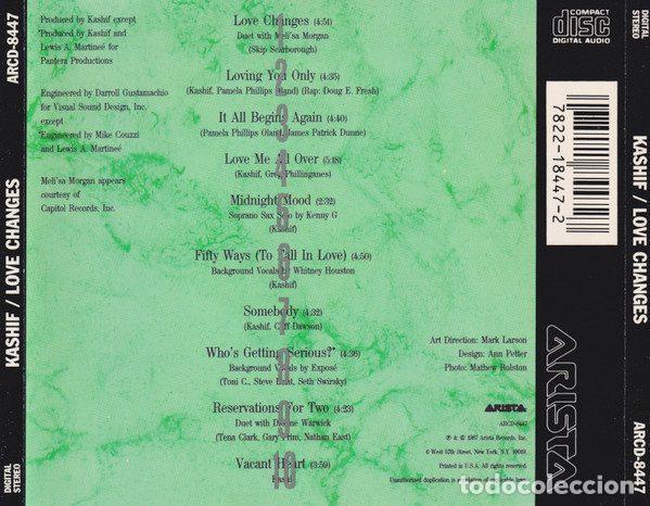 CDs de m&uacute;sica: Kashif &ndash; Love Changes (CD, Arista ARCD-8447) - Foto 2