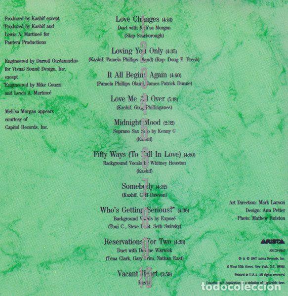 CDs de m&uacute;sica: Kashif &ndash; Love Changes (CD, Arista ARCD-8447) - Foto 6