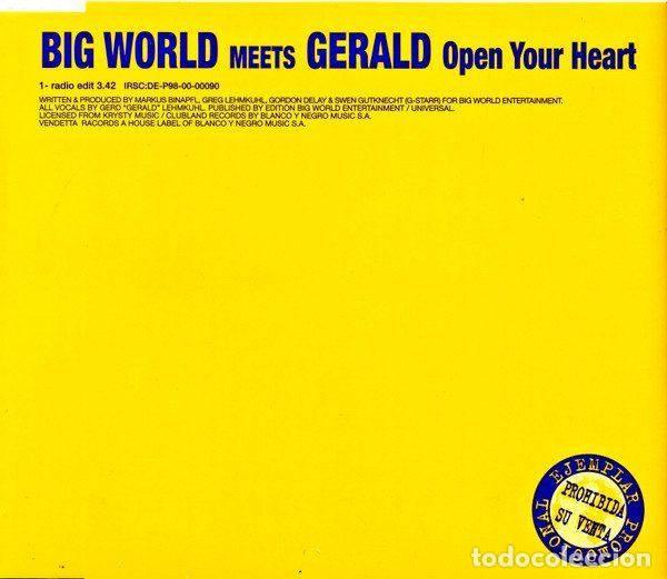 Musik-CDs: Big World Meets Gerald &ndash; Open Your Heart (CD, Vendetta Records VENCDS 317 PR)