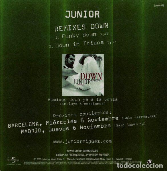CDs de m&uacute;sica: Junior &ndash; Remixes Down (CD, Universal Music junior-02) - Foto 2