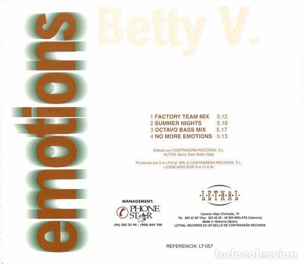 CDs de m&uacute;sica: Betty V &ndash; Emotions (CD, Lethal Records LT-057-CDMX) - Foto 2