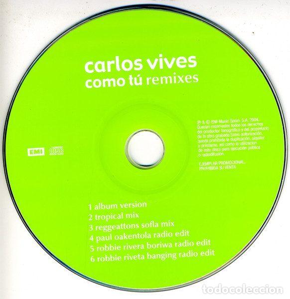 CDs de m&uacute;sica: Carlos Vives &ndash; Como T&uacute; (Remixes) (CD, EMI none) - Foto 3