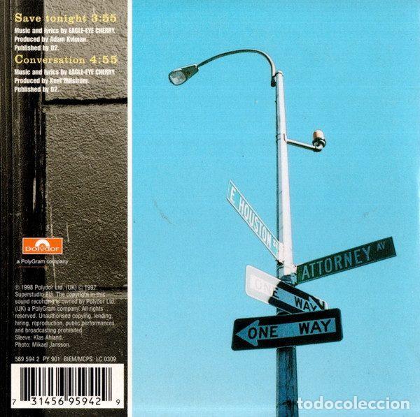CDs de m&uacute;sica: Eagle-Eye Cherry &ndash; Save Tonight (CD, Polydor 569 594 2) - Foto 2