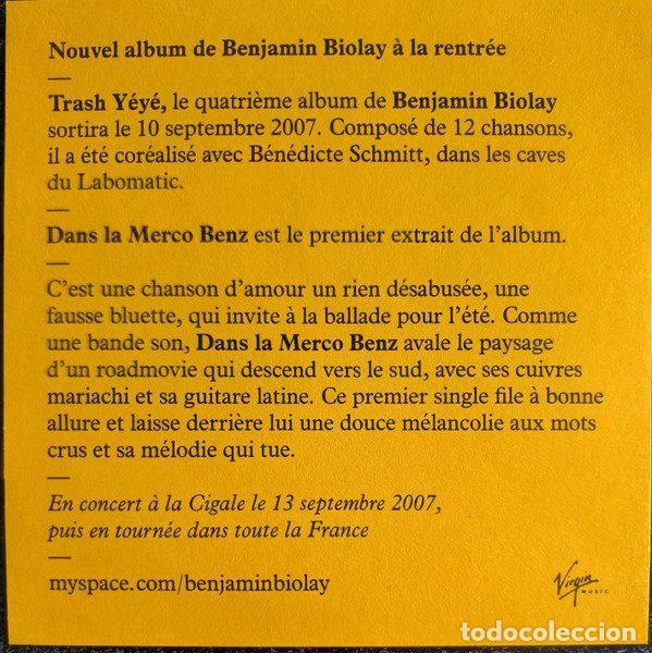 CDs de m&uacute;sica: Benjamin Biolay &ndash; Dans La Merco Benz (CD, Virgin none) - Foto 4