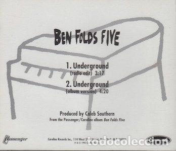 CDs de m&uacute;sica: Ben Folds Five &ndash; Underground (CD, Passenger PSR BF5PRO1) - Foto 2