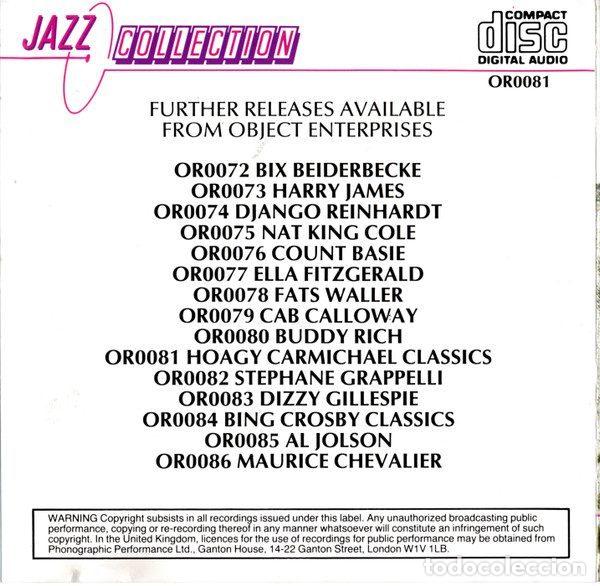 CDs de m&uacute;sica: Hoagy Carmichael &ndash; Classics (CD, Jazz Collection OR0081) - Foto 2