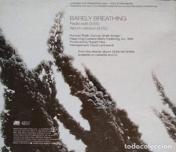CDs de m&uacute;sica: Duncan Sheik &ndash; Barely Breathing (CD, Atlantic PRCD 396) - Foto 4