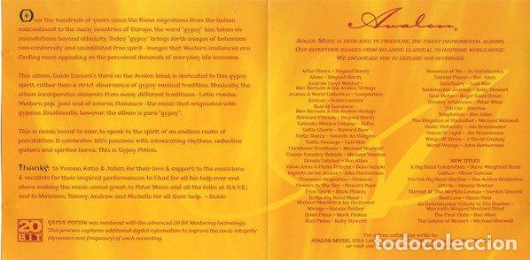 CDs de m&uacute;sica: Guido Luciani &ndash; Gypsy Potion (CD, Avalon SOLCD68) - Foto 7