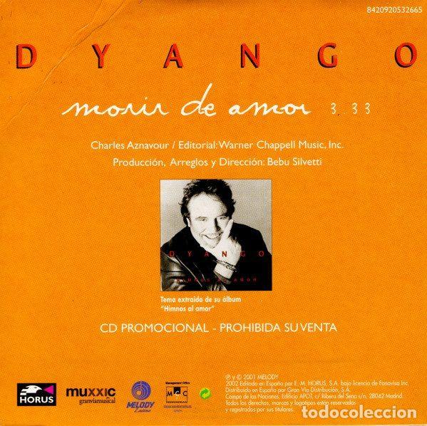 CDs de m&uacute;sica: Dyango &ndash; Morir De Amor (CD, Horus 8420920532665) - Foto 2
