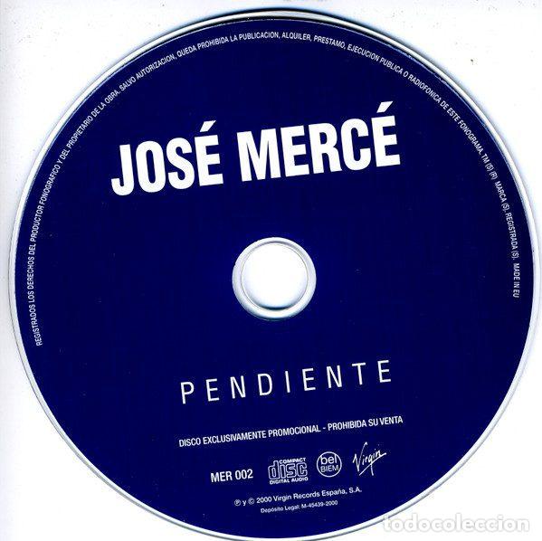 CDs de m&uacute;sica: Jos&eacute; Merc&eacute; &ndash; Pendiente (CD, Virgin MER 002) - Foto 3