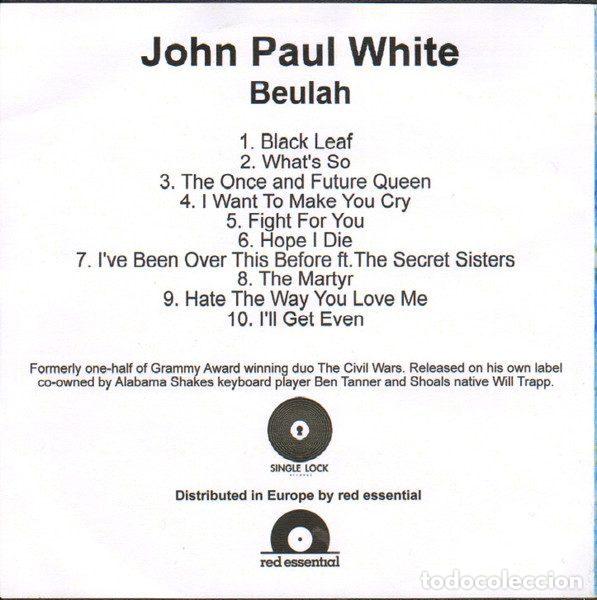 CDs de m&uacute;sica: John Paul White &ndash; Beulah (CDr, Single Lock Records none) - Foto 2