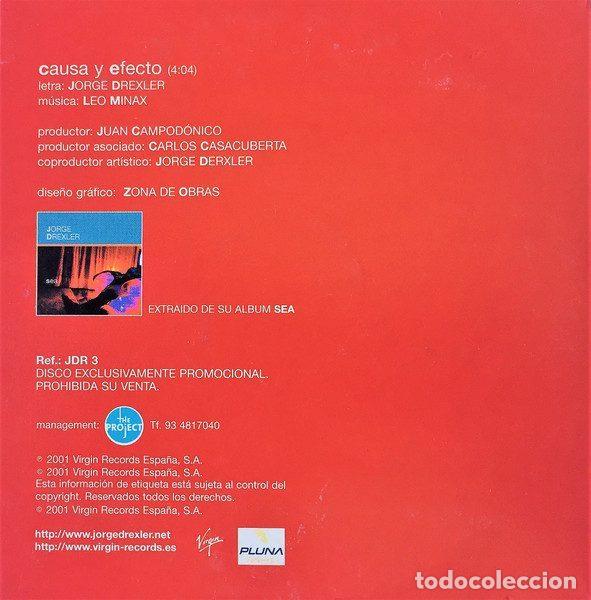 CDs de m&uacute;sica: Jorge Drexler &ndash; Causa y efecto (CD, Virgin JDR 3) - Foto 2