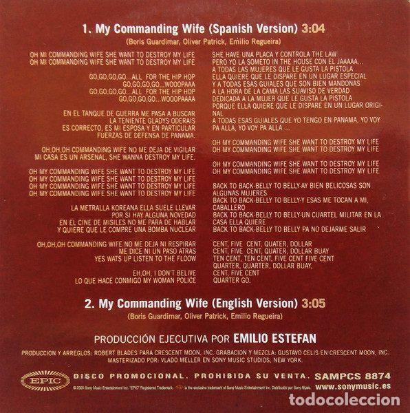 CDs de m&uacute;sica: Los Rabanes &ndash; My Commanding Wife (CD, Epic SAMPCS 8874) - Foto 2