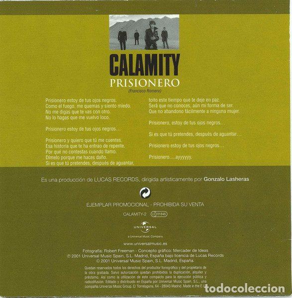 CDs de m&uacute;sica: Calamity &ndash; Prisionero (CD, Universal CALAMITY-2) - Foto 2