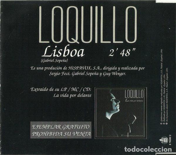 CDs de m&uacute;sica: Loquillo &ndash; Lisboa (CD, Hispavox 8 76080 2) - Foto 2