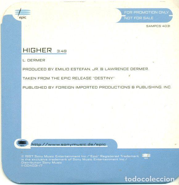 CDs de m&uacute;sica: Gloria Estefan &ndash; Higher (CD, Epic SAMPCS 4031) - Foto 2