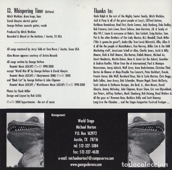 CDs de m&uacute;sica: George DeVore &ndash; Wonderland (CD, Hypertension 0197 HYP) - Foto 8