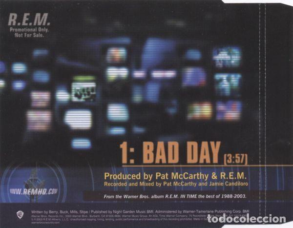 CDs de m&uacute;sica: R.E.M. &ndash; Bad Day (CD, Warner Bros. Records PRO4296) - Foto 3
