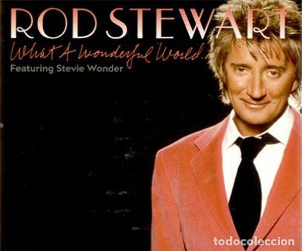 CD de M&uacute;sica: Rod Stewart Featuring Stevie Wonder &ndash; What A Wonderful World (CD, J Records 82876-65847-2)