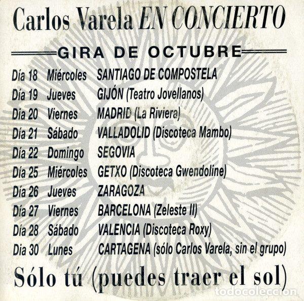 CD di Musica: Carlos Varela &ndash; S&oacute;lo T&uacute; (Puedes Traer El Sol) (CD, Ariola 74321 32678 2)