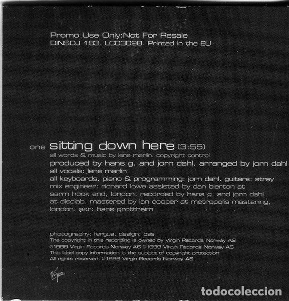 CDs de m&uacute;sica: Lene Marlin &ndash; Sitting Down Here (CD, Virgin DINSDJ 183) - Foto 2