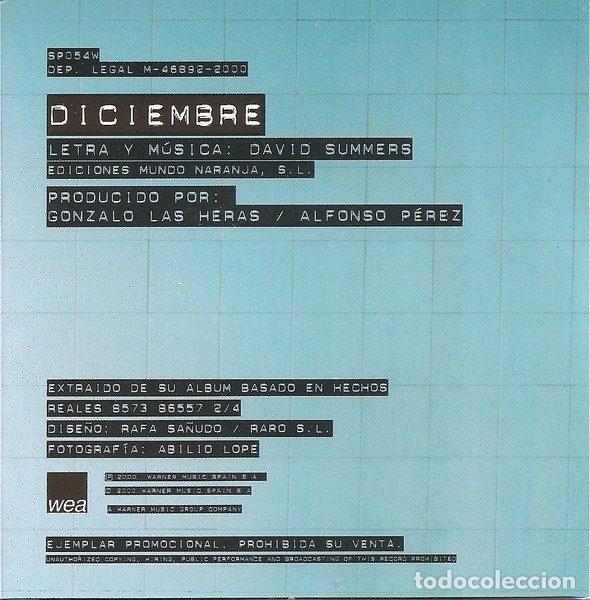 CDs de m&uacute;sica: David Summers &ndash; Diciembre (CD, WEA SP054W) - Foto 2