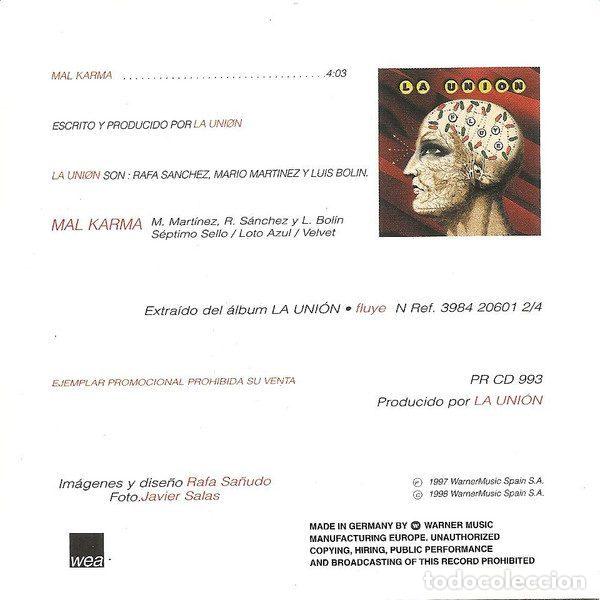 CDs de m&uacute;sica: La Uni&oacute;n &ndash; Mal Karma (CD, WEA PR CD 993) - Foto 2