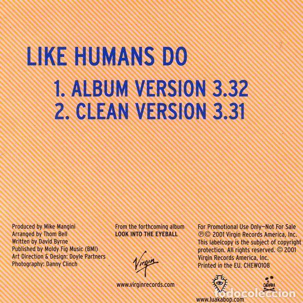 CDs de m&uacute;sica: David Byrne &ndash; Like Humans Do (CD, Virgin CHEW0108) - Foto 2