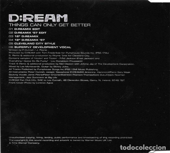 CDs de m&uacute;sica: D:Ream &ndash; Things Can Only Get Better (CD, Magnet MAG1050CD) - Foto 3