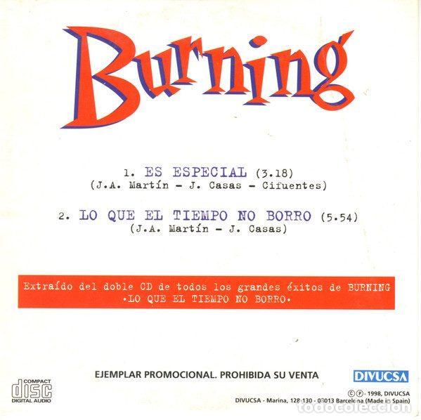 CDs de m&uacute;sica: Burning &ndash; Es Especial (CD, Divucsa PCD 161) - Foto 2