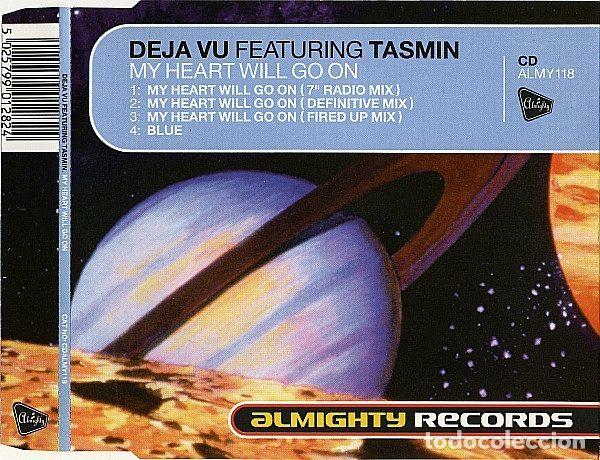 CD di Musica: Deja Vu Featuring Tasmin &ndash; My Heart Will Go On (CD, Almighty Records CDALMY118)