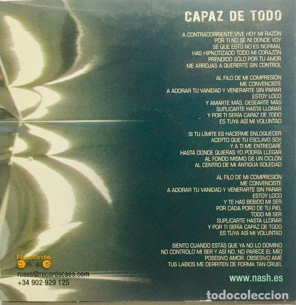 CDs de m&uacute;sica: Nash &ndash; Capaz De Todo (CD, Records Caes none) - Foto 2