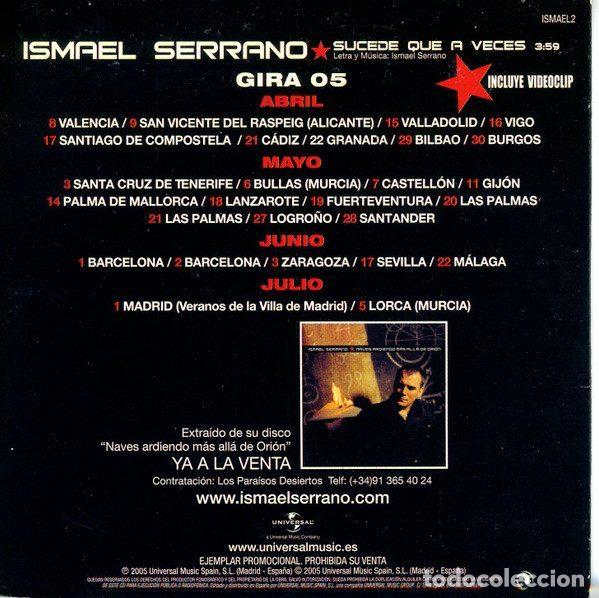 CDs de m&uacute;sica: Ismael Serrano &ndash; Sucede Que A Veces (CD, Universal ISMAEL2) - Foto 2