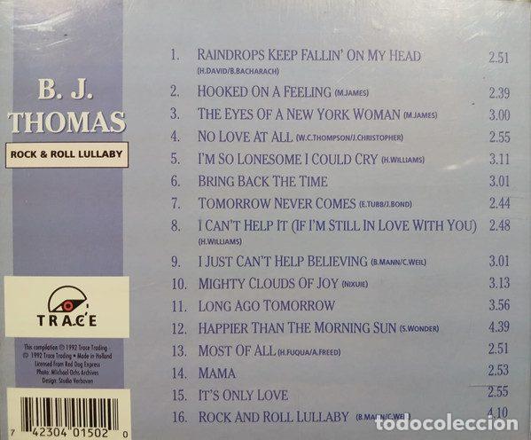 CDs de m&uacute;sica: B.J. Thomas &ndash; Rock And Roll Lullaby (CD, Trace 0401502) - Foto 2