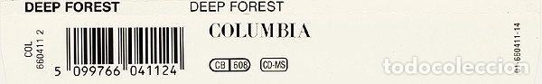 CDs de m&uacute;sica: Deep Forest &ndash; Deep Forest (CD, Columbia COL 660411 2) - Foto 3