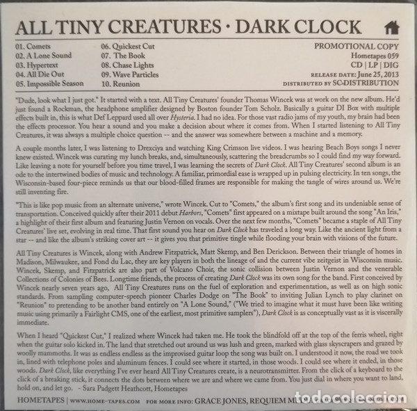 CDs de m&uacute;sica: All Tiny Creatures &ndash; Dark Clock (CDr, Hometapes HT059) - Foto 2