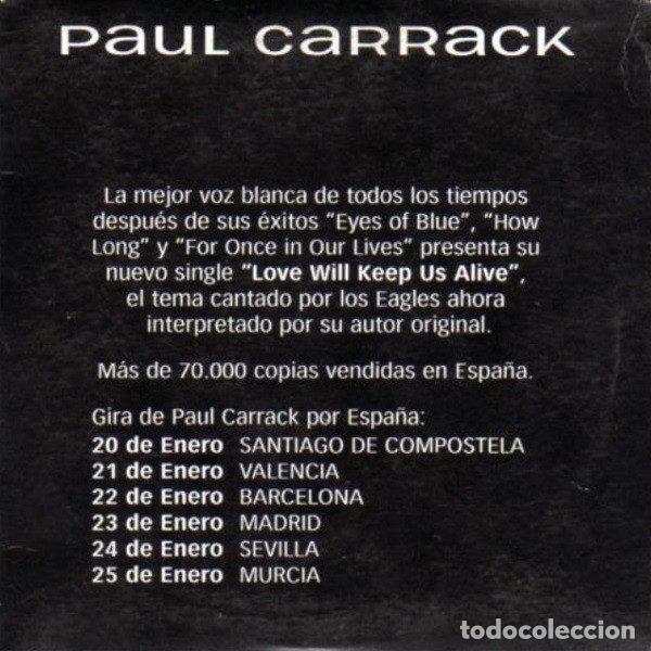 CDs de m&uacute;sica: Paul Carrack &ndash; Love Will Keep Us Alive (CD, Hispavox 40 2500 2)