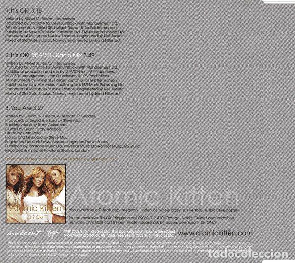 CDs de m&uacute;sica: Atomic Kitten &ndash; Its OK! (CD, Innocent SINDX 36) - Foto 4