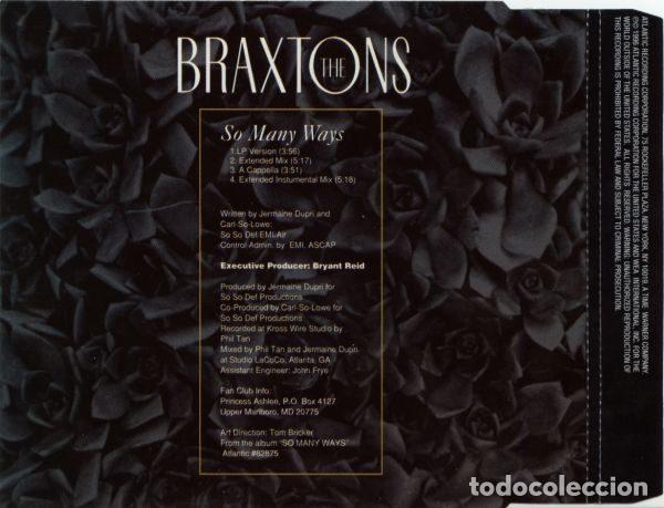 CDs de m&uacute;sica: The Braxtons &ndash; So Many Ways (CD, Atlantic A5485CD) - Foto 2