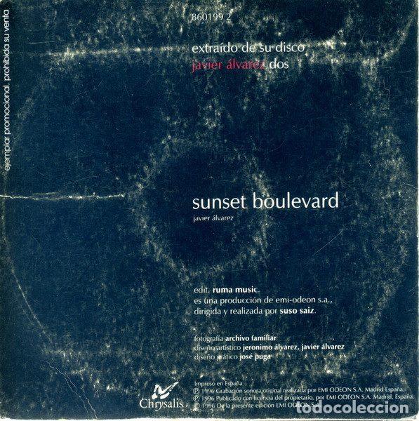 CDs de m&uacute;sica: Javier &Aacute;lvarez &ndash; Sunset Boulevard (CD, Chrysalis 860199-2) - Foto 2