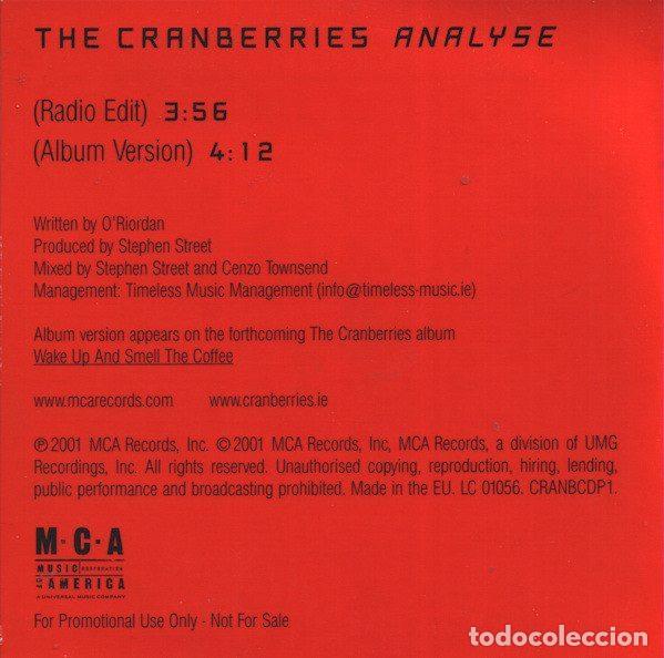 CDs de m&uacute;sica: The Cranberries &ndash; Analyse (CD, MCA Records CRANBCDP1) - Foto 3