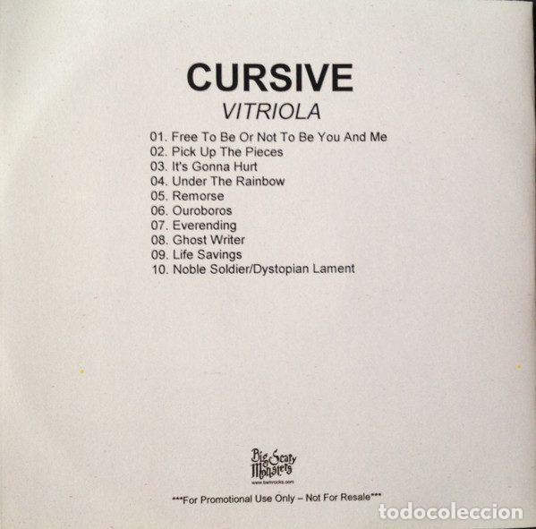 CDs de m&uacute;sica: Cursive &ndash; Vitriola (CDr, Big Scary Monsters none) - Foto 2