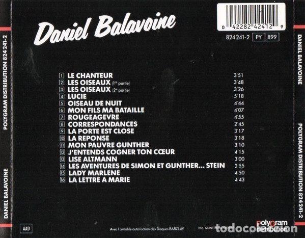 CDs de m&uacute;sica: Daniel Balavoine &ndash; Daniel Balavoine (CD, PolyGram Distribution 824 241-2) - Foto 5