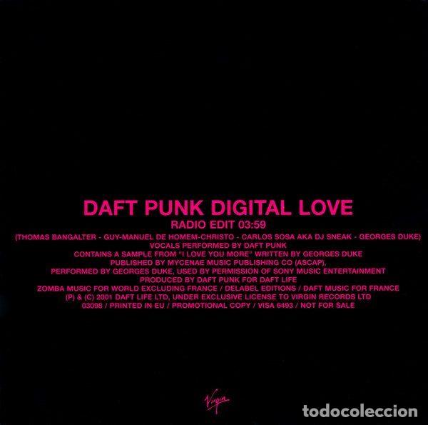 CDs de m&uacute;sica: Daft Punk &ndash; Digital Love (CD, Virgin VISA 6493) - Foto 2