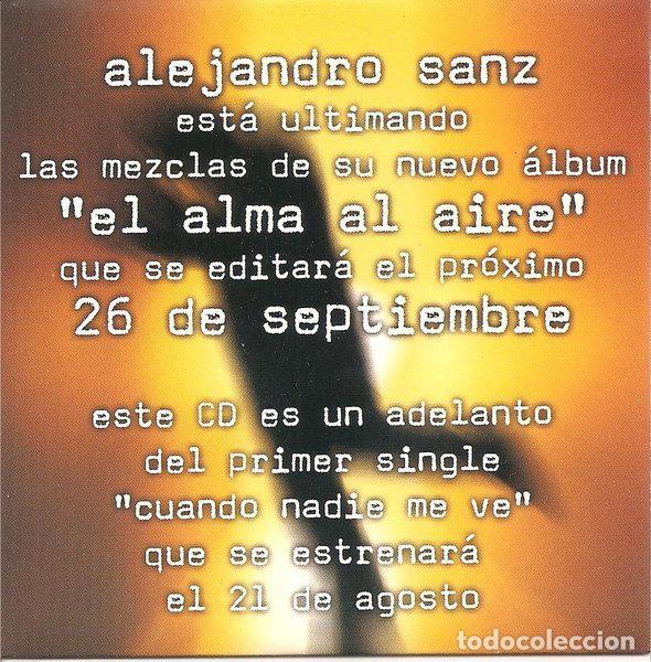 CDs de Musique: Alejandro Sanz &ndash; Cuando Nadie Me Ve (CD, WEA SP040W)