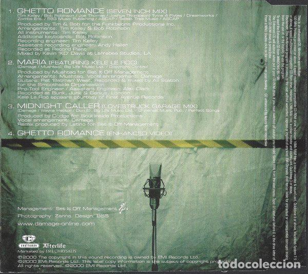 CDs de m&uacute;sica: Damage &ndash; Ghetto Romance (CD, Cooltempo CDCOOL 347) - Foto 2